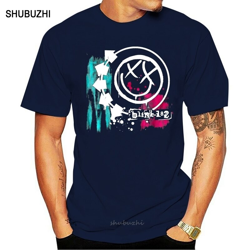 Greatest Hits Blink182 Album T-shirts Mannen Katoenen T-shirt Zomer Teeshirt Euro Maat: navy blue / L
