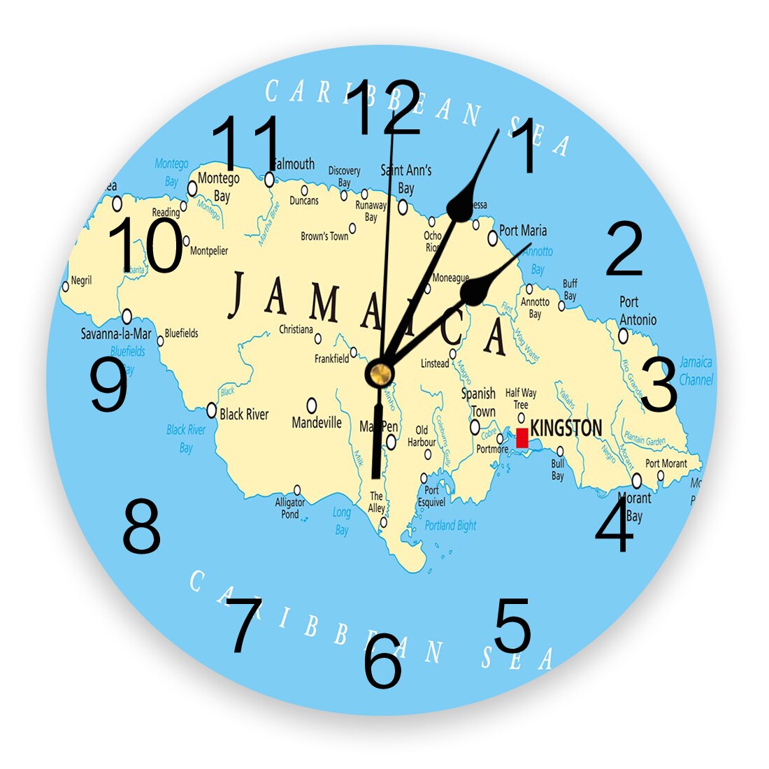 Karte Irland Jahrgang Stil Dublin Atlas Wanduhr Wohnzimmer Schlafzimmer Zauberstab Uhr Stumm Karikatur Wanduhr Hause Dekoration: LEX05276CKAZ1