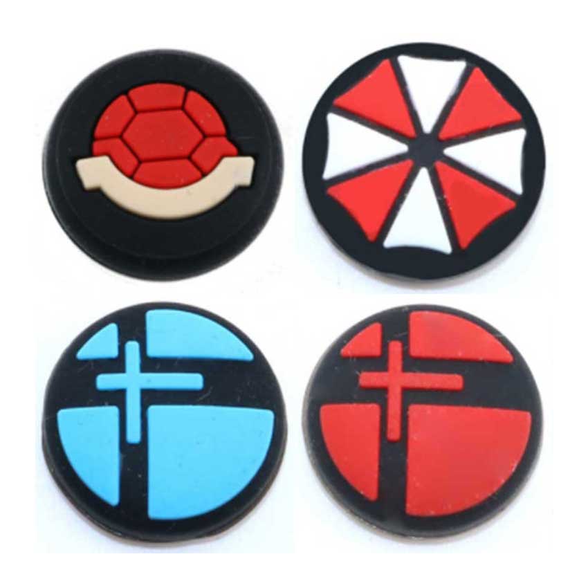 JCD 4PCS For Joy Con Silicone Joystick Thumb Stick Grip Cover Case Analog Caps For Nintendo Switch NS Joy-Con Controller: Red