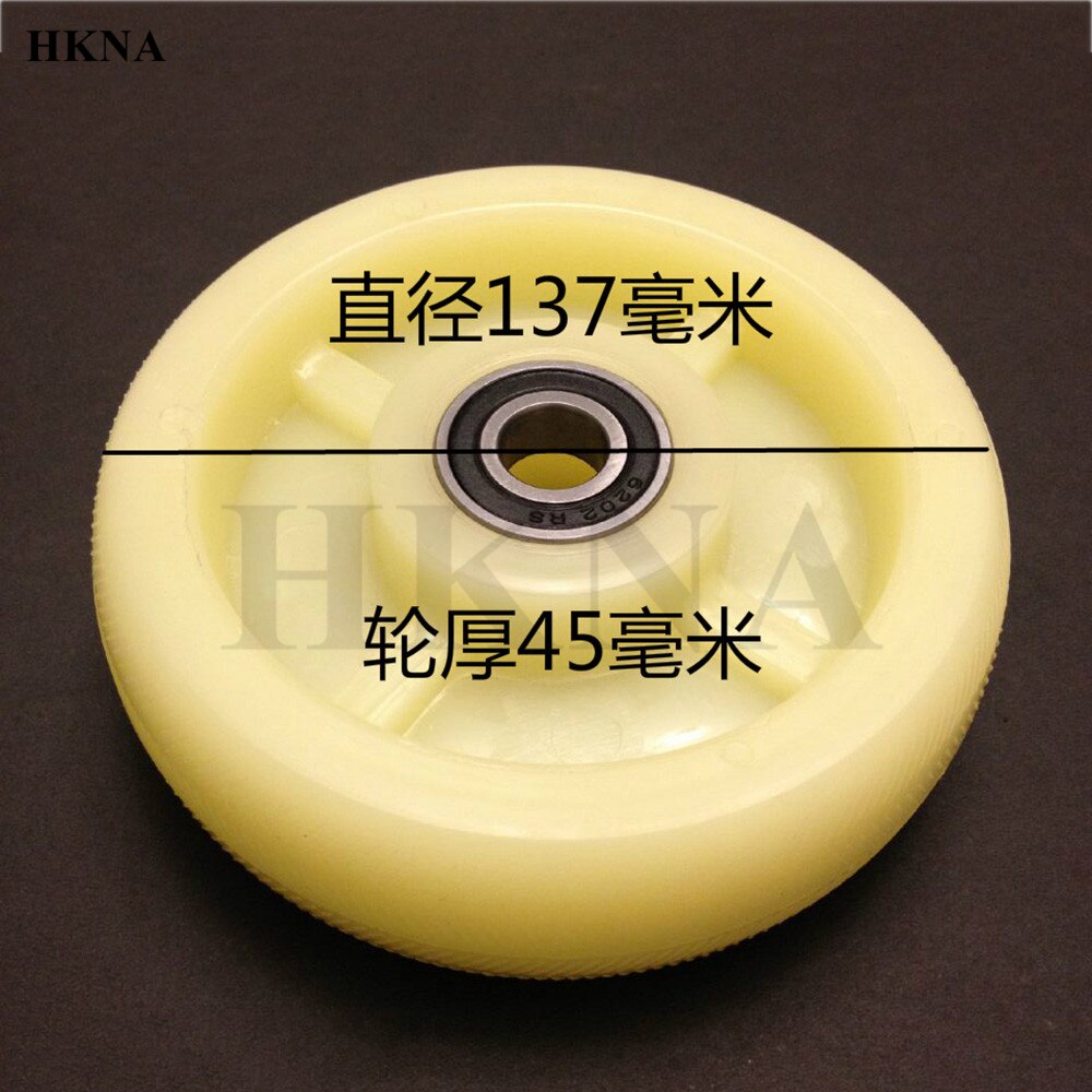 Diameter 137 Mm about 6 Inch Nylon Single Wheel Trolley Wheel Flat Car Wheel Industrial Caster Wheel Wear Resistant Wheel