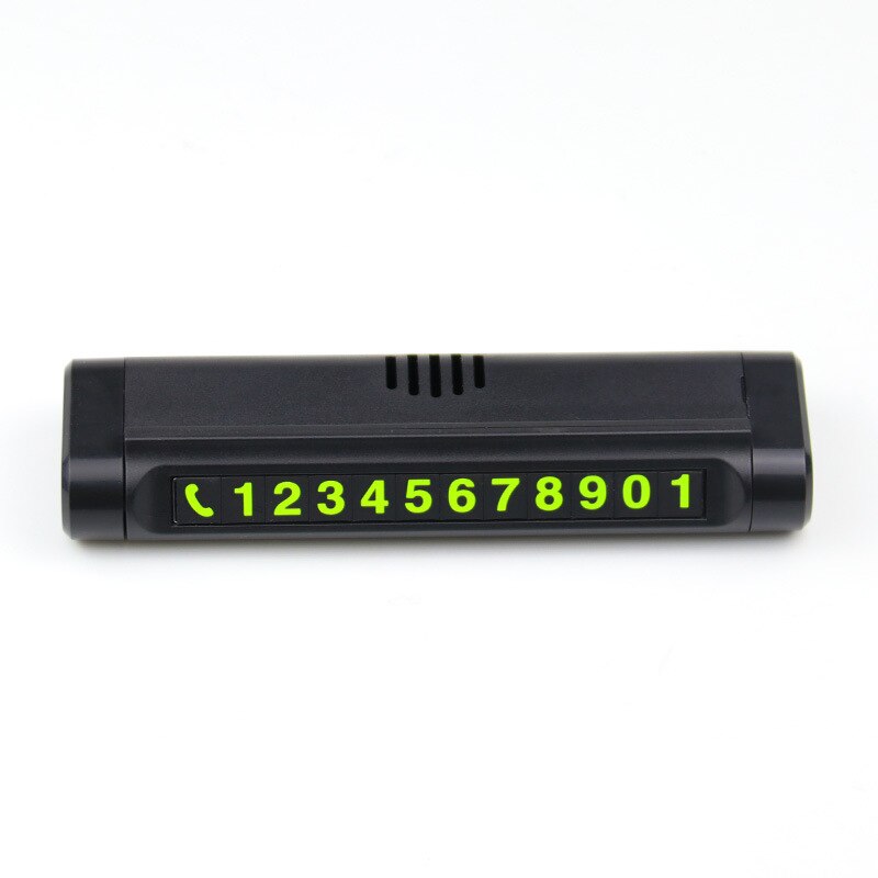 Señal de parada de martillo de seguridad para coche en movimiento, placa de número de teléfono, suministros de coche, señal de parada temporal multifuncional: Negro