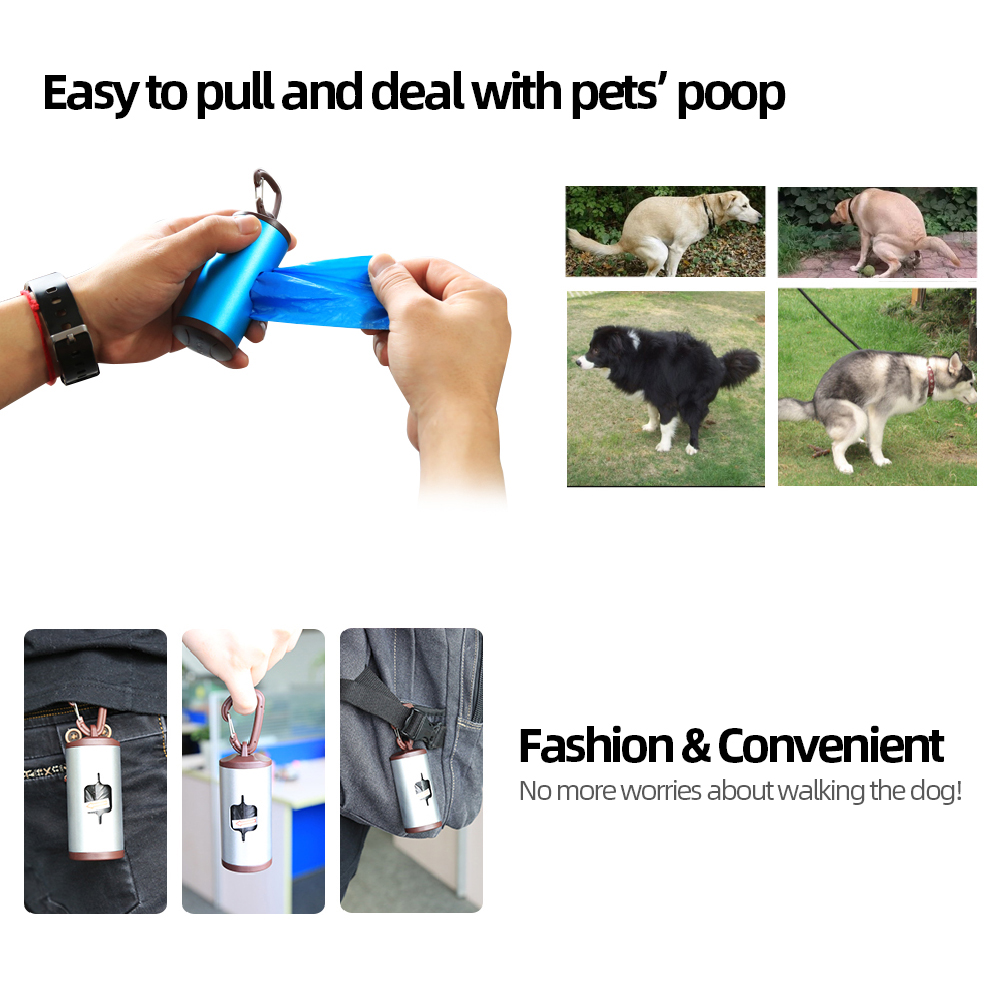 Praktische Pet Hond Kak Zak Dispenser Afval Garbage Houder Dispensers + 15 Pcs Kak Tassen Sets Huisdieren Honden Prullenbak Cleaning levert