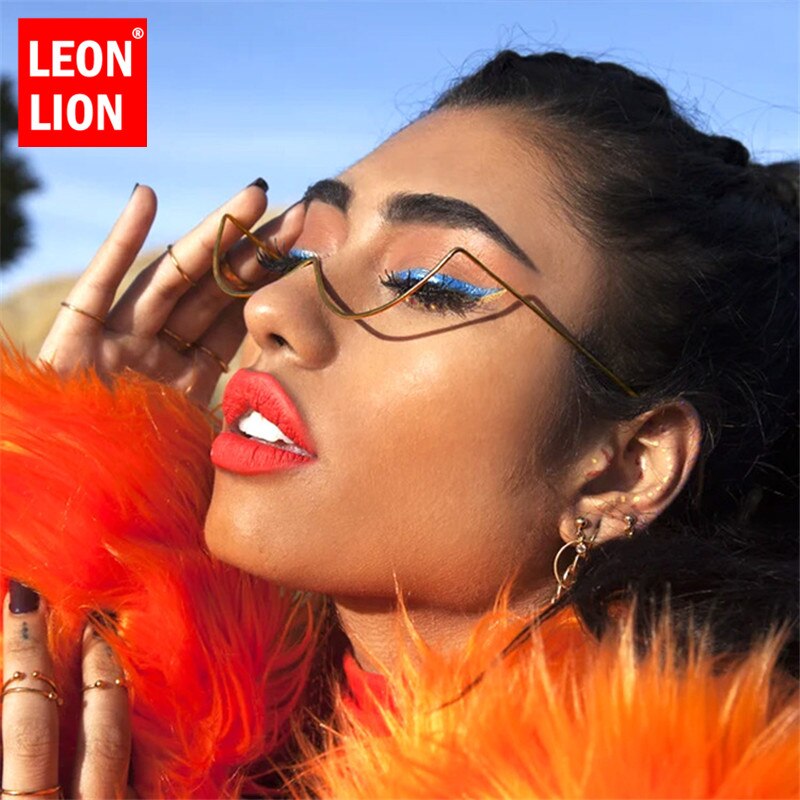 Leonlion Halve Cirkel Retro Brilmontuur Vrouwen Luxe Brillen Frame Vrouwen/Mannen Punk Brillen Vrouwen Metal Óculos De Sol