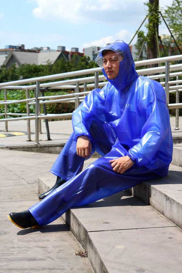Transparent Raincoat Plastic Waterproof Men Motorcycle Rain Jacket Blue Thick Raincoat Poncho Gabardinas Woman Jacket AC50RC