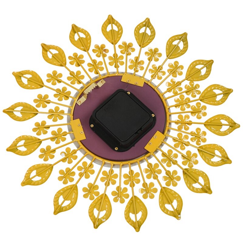 Luxury Artificial Crystal Diamond Large Wall Clock Metal Living Room Wall Clock Home Art Decoration ( 1 Gold)