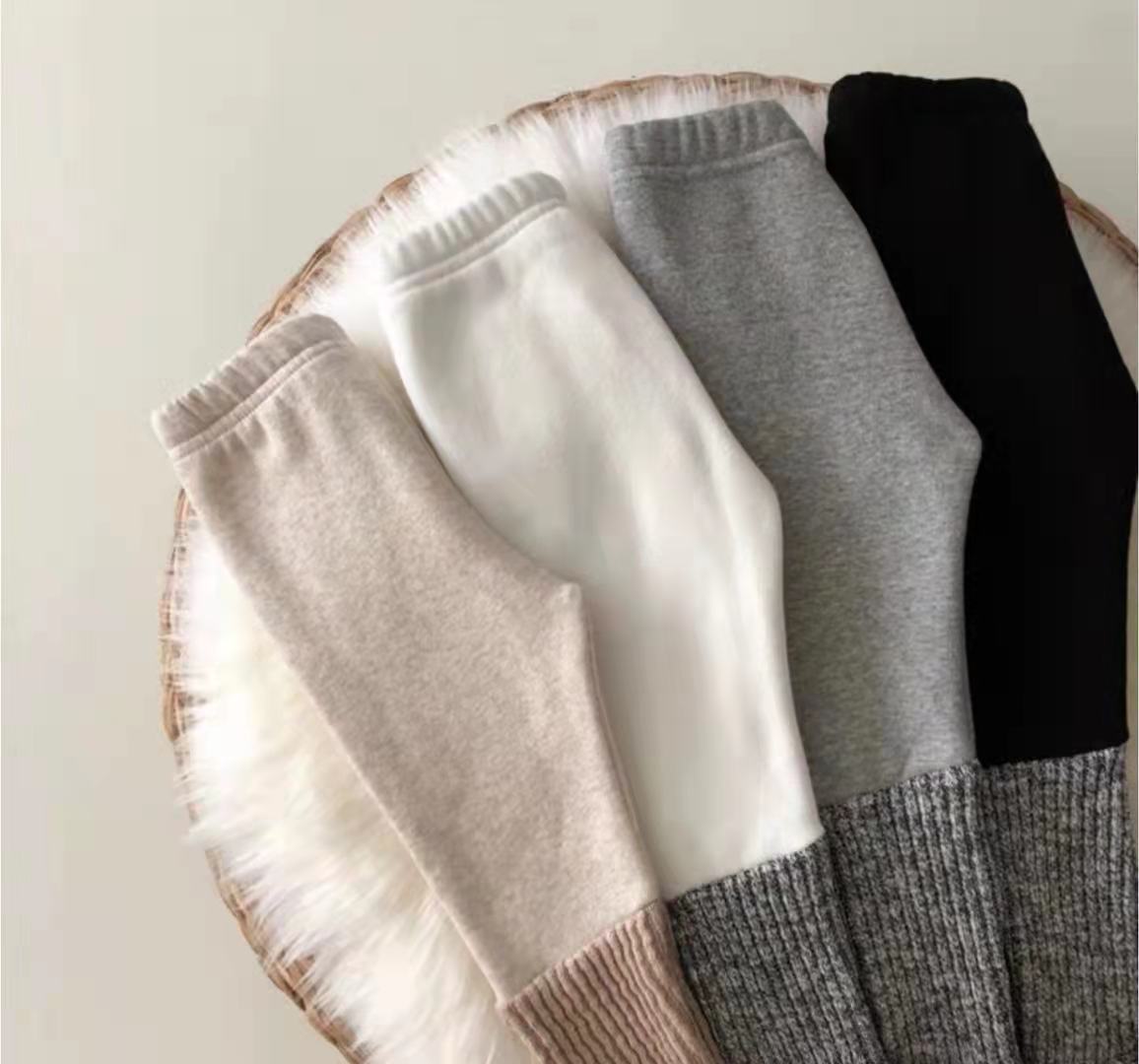 Leggings en velours épais pour bébé fille, vêtements d'automne pour enfant, pantalon en peluche