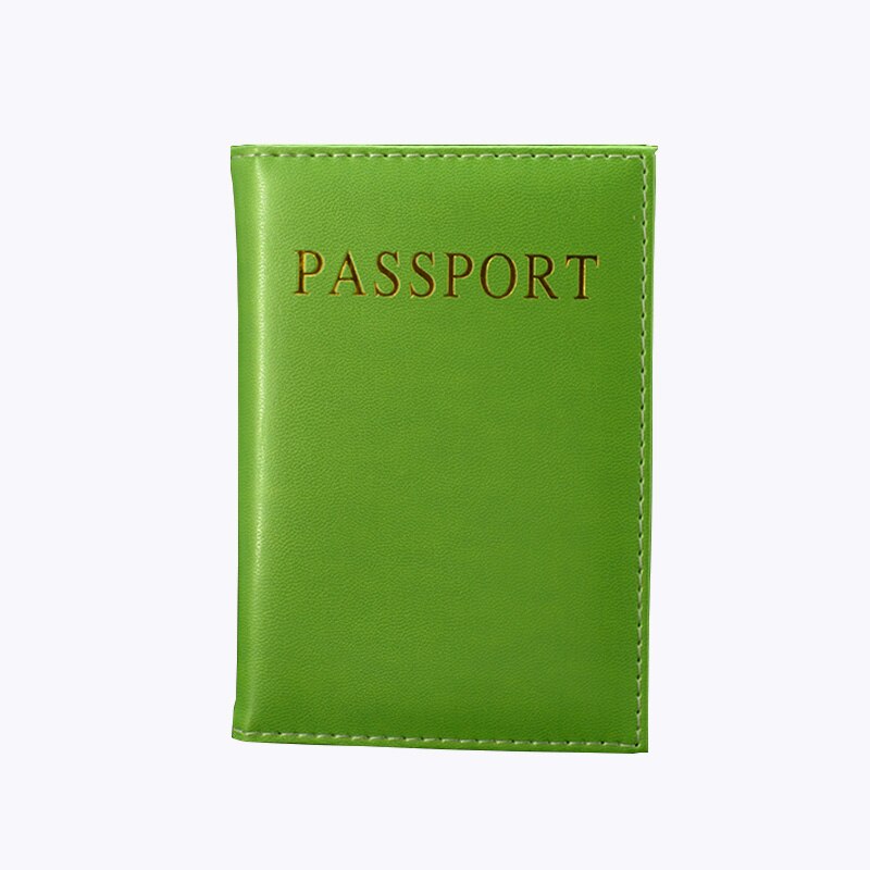 Universal Travel Passport Cover Women Pu Leather Cute Pink Holder Passport Lovely Girl Pasaport Case Travel Covers for passports: Green