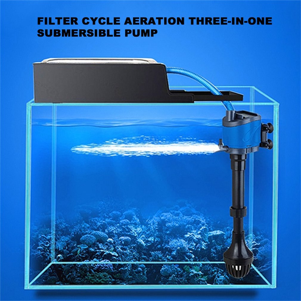 3 in 1 Multifunction Aquarium Filtration Oxygenation Air Water Pump Water Circulating System for Fish Tank Oxygen Increaser