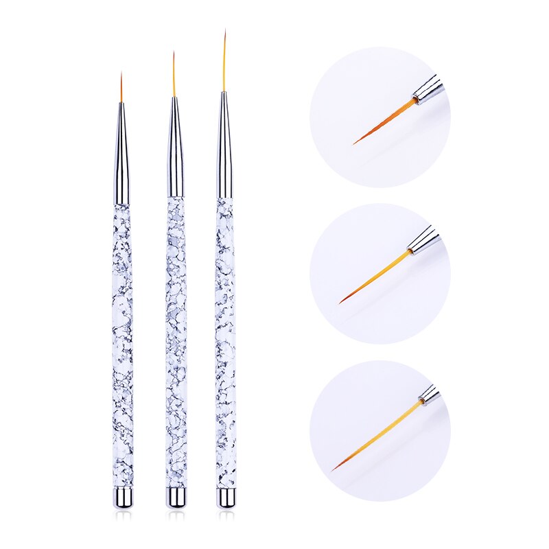 Ensemble de pinceaux à ongles pour Gel UV et acrylique, 7/15 pièces, brosse à ongles pour doublure, dessin, peinture, stylo, , outil d'art des ongles: 22