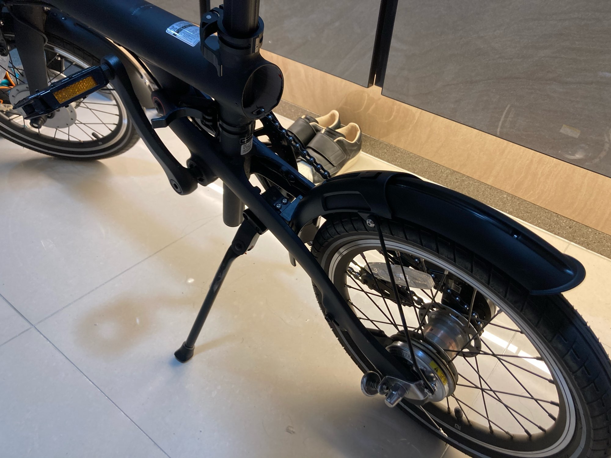 Bicicleta de guardabarros para Xiaomi Qicycle EF1 bicicleta eléctrica Scooter neumático Splash guardabarros partes guardabarros estante Rack Original repuesto