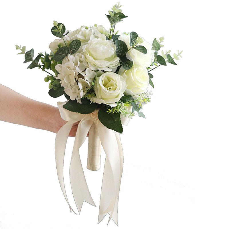 perfectlifeoh wedding flowers Wedding Bride Bouquet Hand Tied Flower Decoration Party Supplies