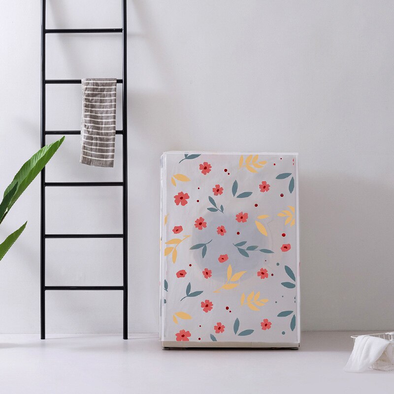 Peva vaskemaskin støvdeksel rulle snu vaskemaskindeksel blomster geometrisk vaskemaskin støvdeksel yi yue