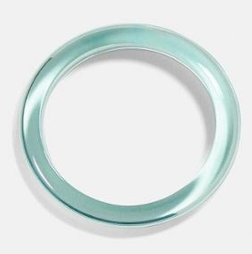 Cool Summer Acetic Acrylic Bangles Bracelets Transparent Clear Acrylic Resin Bangle Bracelet for Women: green