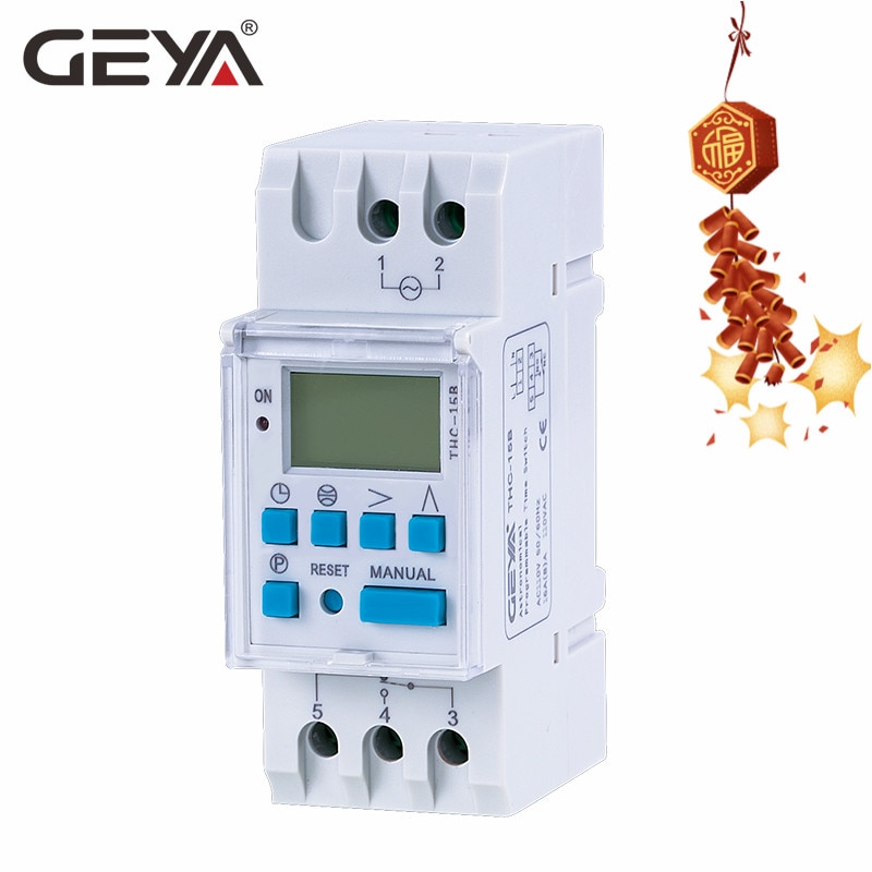 GEYA THC Astronomical Timer Switch LCD Display 16A 20A 30A Latitude Switch 110V 220V Programmable Timer