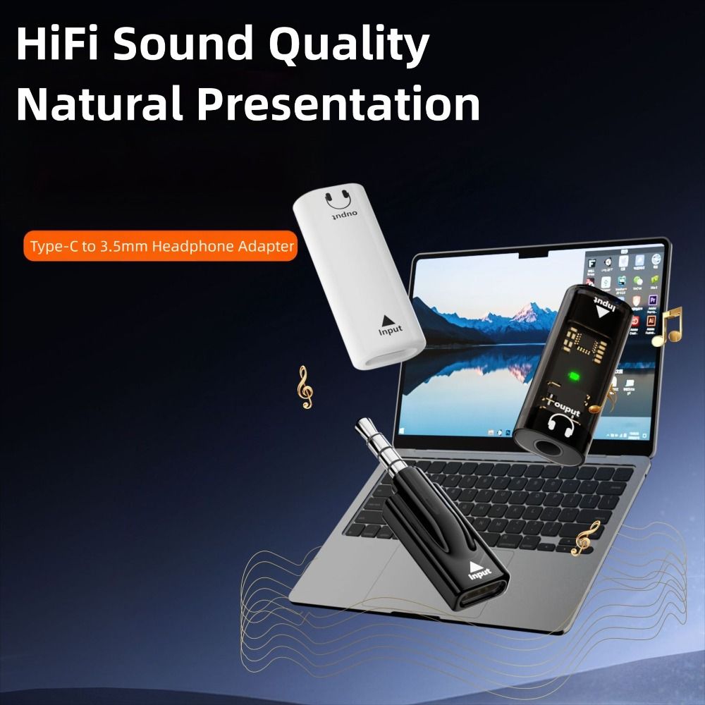 Male to Female USB Type-C to 3.5mm Converter No Delay Plug and Play Audio Adapter HiFi DAC USB-C to AUX Connector