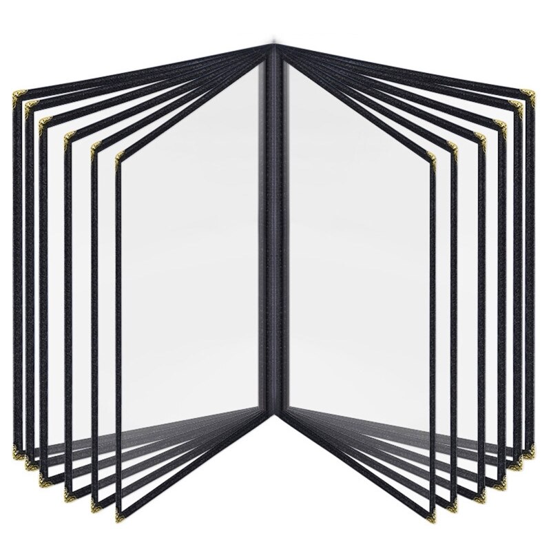 A4 PVC Transparent Menu Cover Protective Cover Restaurant Menu Paper Holder Cover for Bar Cafe Milk Coffee Shop Food Books: H