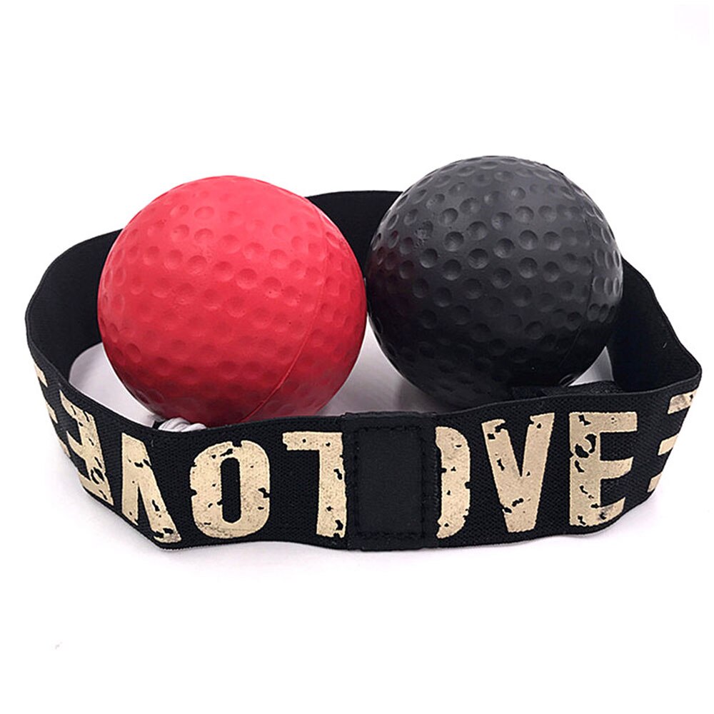 Bola de socos para boxe com reflexo e velocidade, bola para treinamento de reação para boxe sanda muay thai treinamento de mão e olho reação força: red and black
