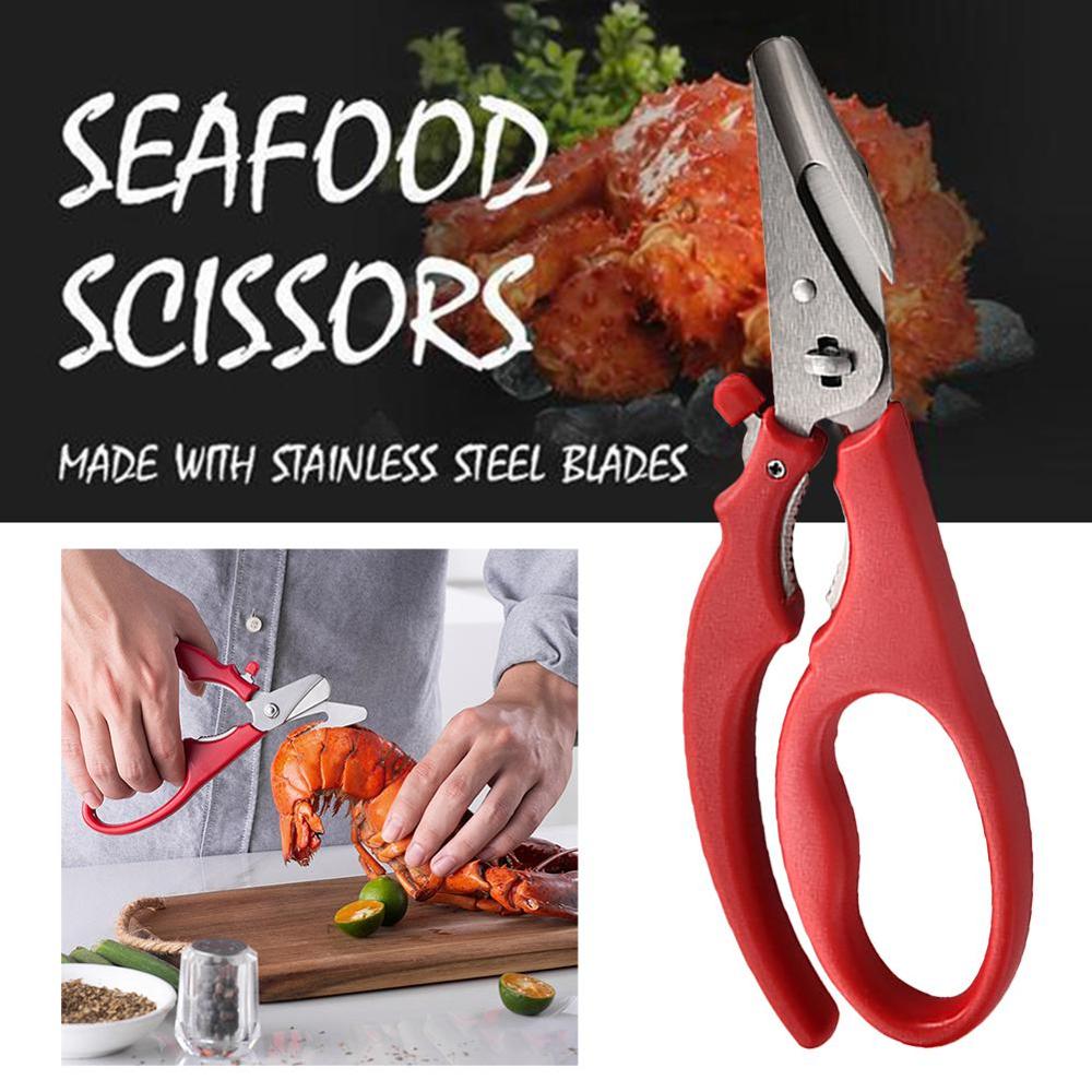 Detachable Lobster Crab Scissors Stainless Steel Fish Shears Shrimp Scissors Multifunctional Kitchen Tool