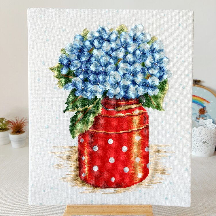 Hortensja wazon 31-38 rękojeść krzyżykowy szew 11CT 14CT 18CT DIY chińnarty krzyż zestaw robić szycia rękojeść zestawy robić robótek ręcznych