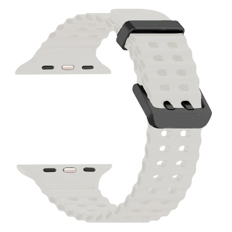 Band voor Apple Watch Ultra 2 49 mm 45 mm 44 mm 42 mm 38 mm 41 mm 40 mm Siliconen Oceaanriem voor iWatch-serie 10 9 8 7 se 5 4 3 Correa: Bruin