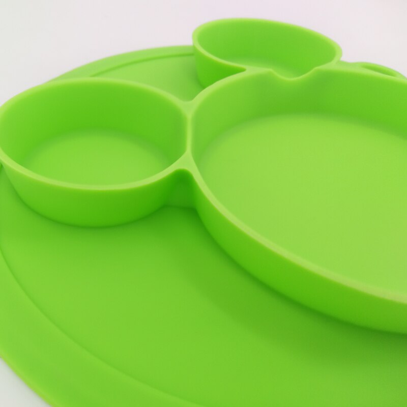 Plate for Kids with Silicone Baby Bowl Suction BPA Free Feeding Baby Tableware Children Dining Dishes