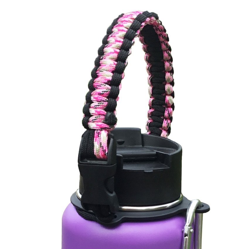 1 ud. Correa de mango de Paracord cuerda de seguridad cuerdas portátiles para botellas de hidromatraz/boca ancha