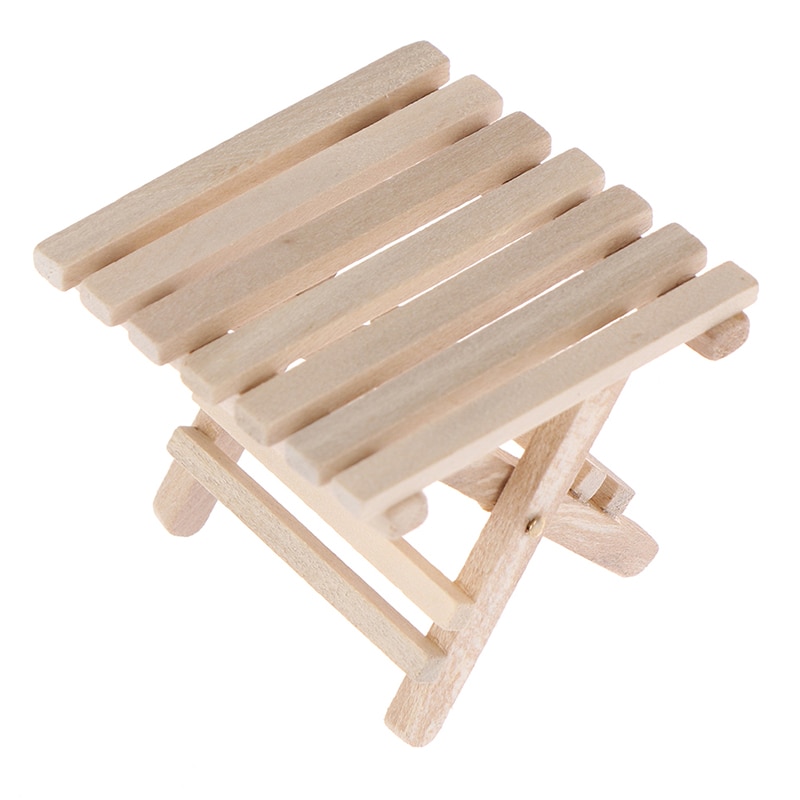 1:12 Diy Miniatuur Meubelen Strand Klaptafel Voor Kinderen Speelgoed Voor Mini Poppenhuis Miniaturen Meubels Speelgoed Voor Kinderen