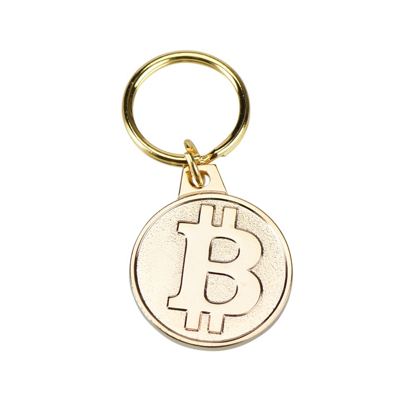 Bitcoin portachiavi morso moneta briscola increspatura Ethereum monete remy placcato in oro sfida portachiavi con monete di crittografia per lui: keychain 18