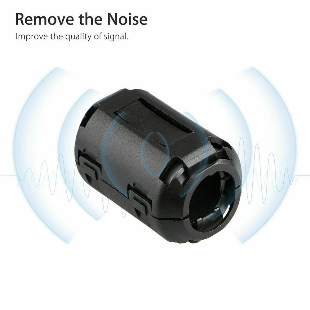 Anillo de ferrita con Clip, supresor de ruido para EMI RFI, componentes activos, filtros, 3mm, 5mm, 7mm, 9mm, 13mm, 2 uds.