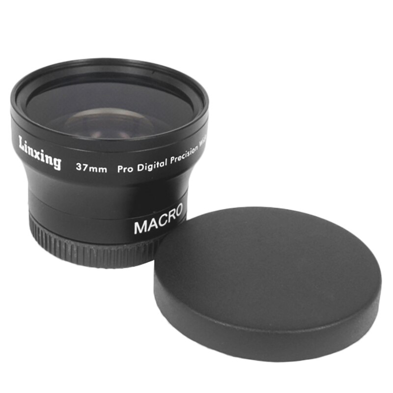 Newyi substituição da lente digital 37mm 0.45x grande angular + lente de conversão macro para filmadoras 37 0.45 preto
