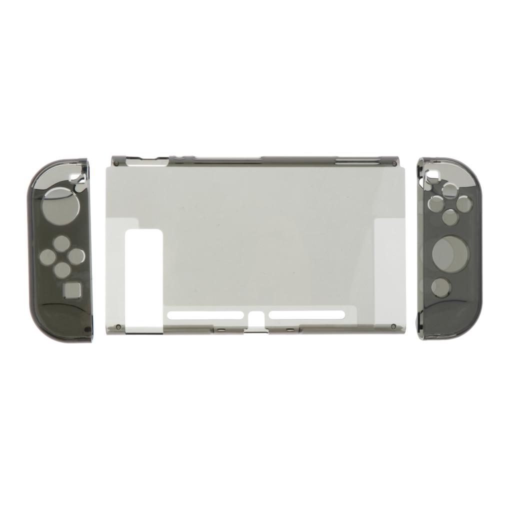 Funda rígida transparente con agarre para Nintendo Switch, carcasa de cristal transparente, a prueba de golpes y arañazos