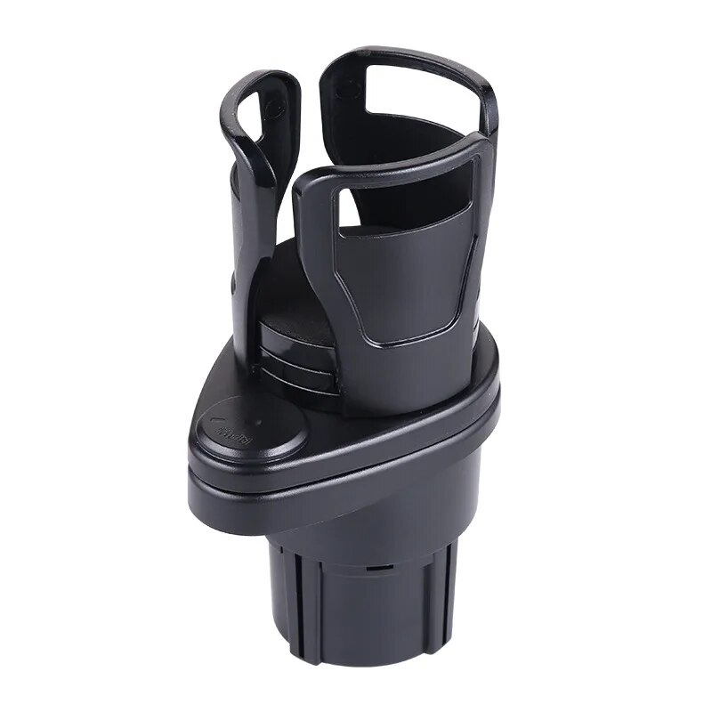 2 em 1 Multi Função Ajustável Car Cup Holder Expansível Adaptador Base Bandeja Bebidas Bottle Holder Car Holder Organizer: Preto