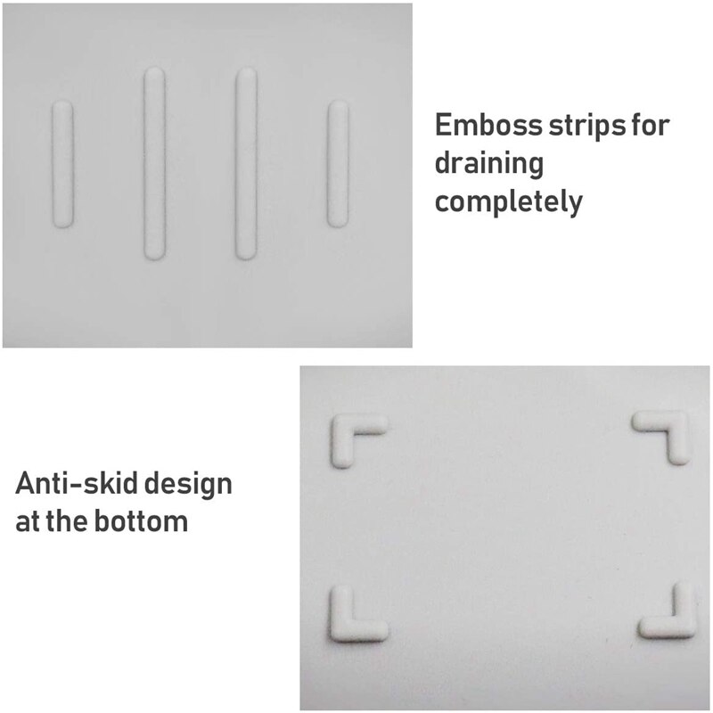 3Pcs Afvoer Zeepbakje, Zeep Stand Met Douche/Badkamer, zelflozend Waterval Zeepbakje Houden Zeep Droog