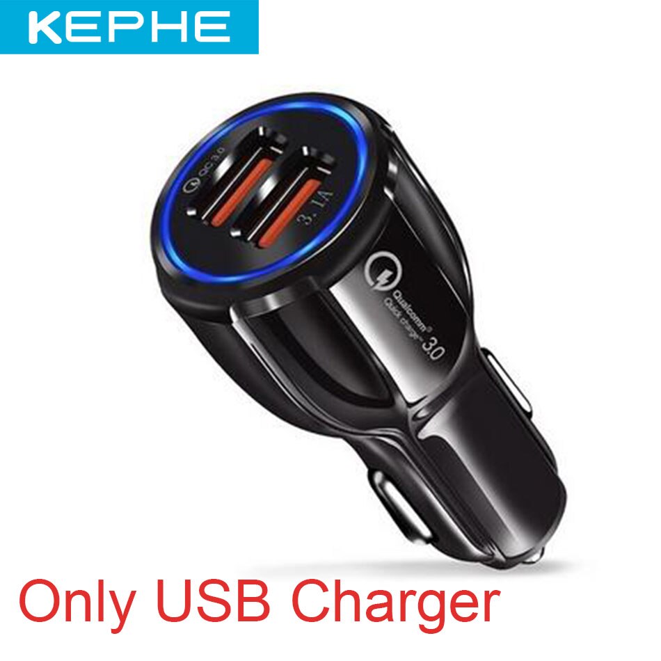 30w bil trådløs lader for iphone caseier auto rask trådløs lading billader for iphone 11 x xr  xs 8 samsung  s10 s9 s20: Kun usb billader