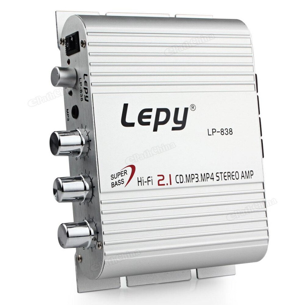 Lepy-Mini amplificador Hi-Fi de 12V, amplificador de Radio MP3 estéreo para coche, motocicleta y hogar