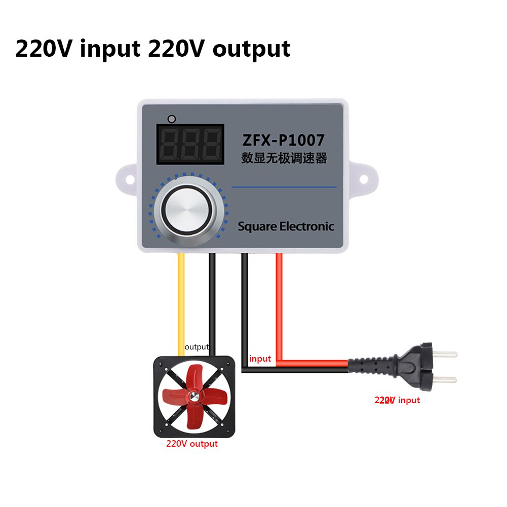 Speed Controller Stepless Speed Controller Waterproof 500W AC 220V Velocity Regulator Control Switch Motor Accessories