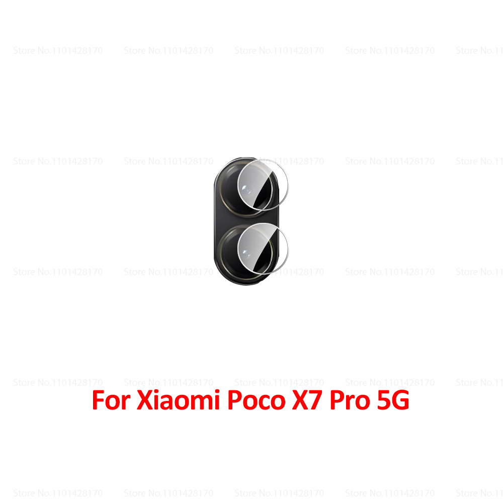 3-5 pièces couverture arrière de caméra pour Poco X7 Pro 5G protecteur de caméra lentille verre trempé Xiaomi Poco F7 Ultra X6 F6 M6 Pro 4G Film d'objectif: Bleu / Bundle1