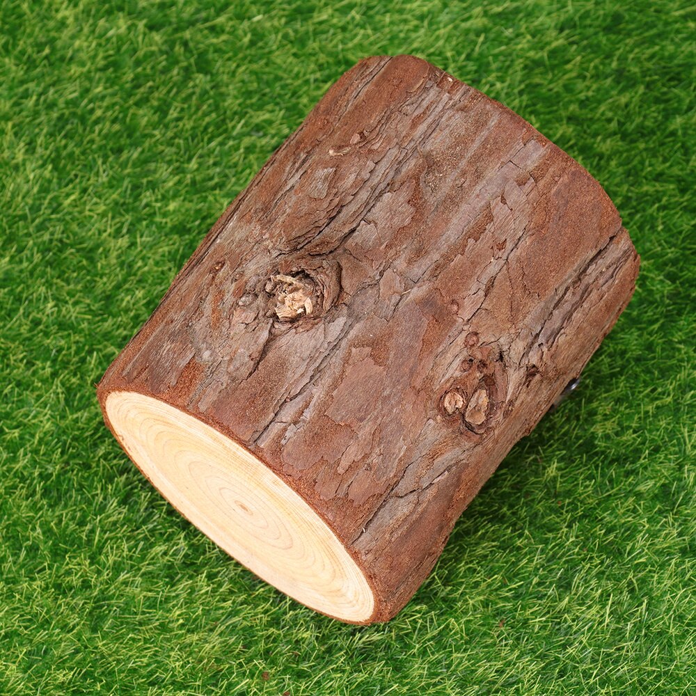 Wooden Stump Wall Hanging Artificial Flower Shelf ... – Grandado