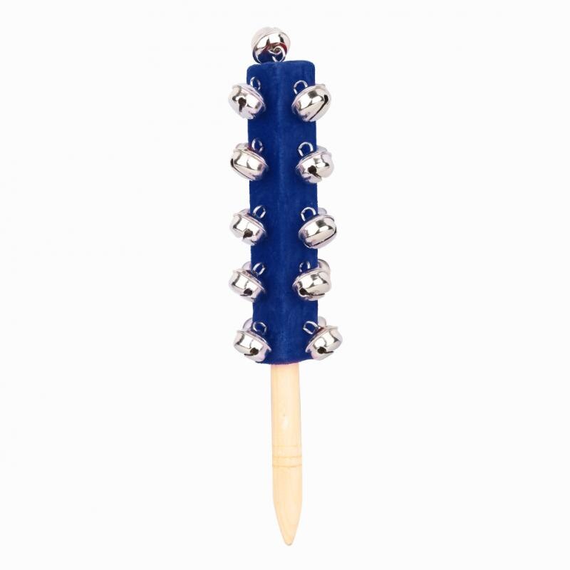 Houten Handheld 21 Jingle Bells Bar Slee Stok Kinderen Speelgoed Percussie-instrument Speelgoed Voor Ktv Party Kinderen Kid: Deep Blue