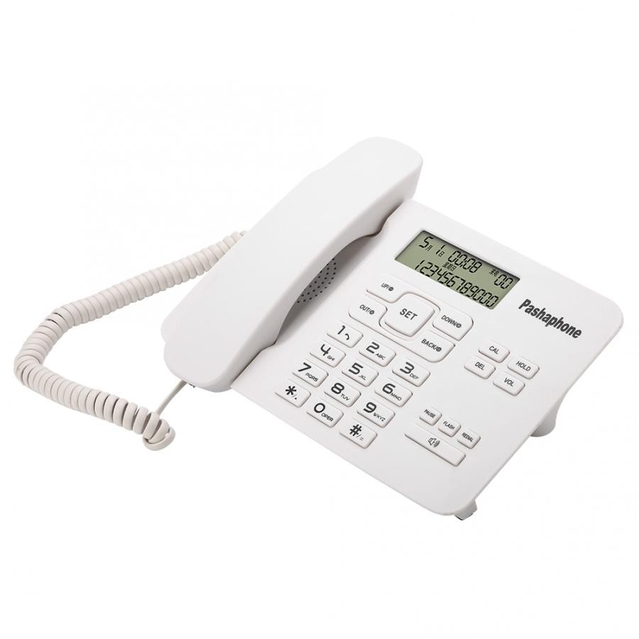 cordless phone Corded Phone with Caller ID/FSK/DTMF Dual System/Calendar LCD Display For Home Office White telephone portable