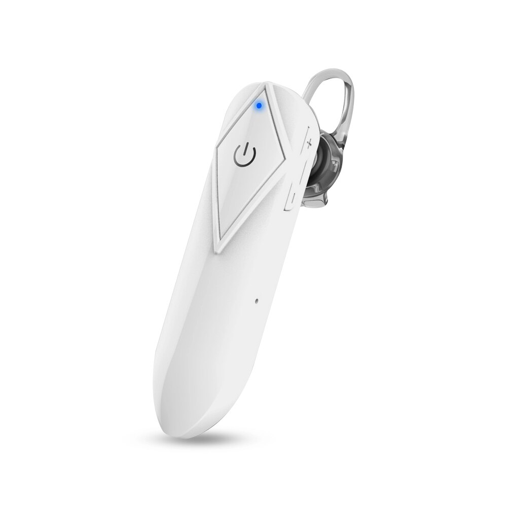 Kebidimei bluetooth 5.0 oortelefoon stereo bas bluetooth headset handsfree oorhaak draadloos oortje met microfoon voor alle smartphones: Wit