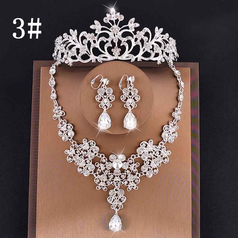 Mansati Gesimuleerde Parels Bruiloft Sieraden Sets voor Bridal Hanger Ketting Oorbellen Party Sieraden Sets Voor Vrouw Bruid 3 stks Set: HG199XL060 Clip