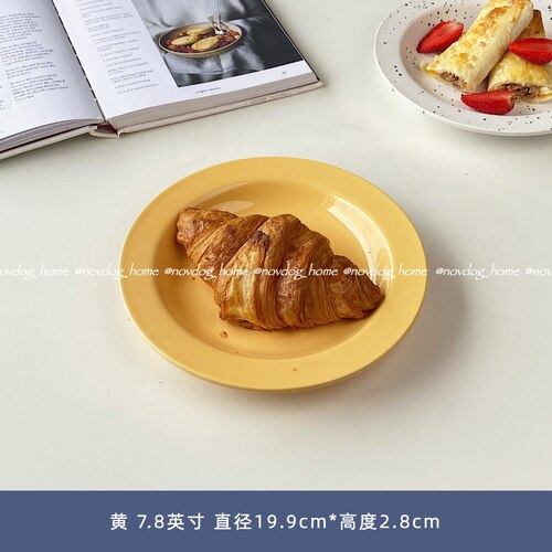 Dessert Serving Plate Decorative Cake Colorful Ceramic Sushi Nordic Plates Cute Snack Borden Servies Kitchen Supplies DE50CP