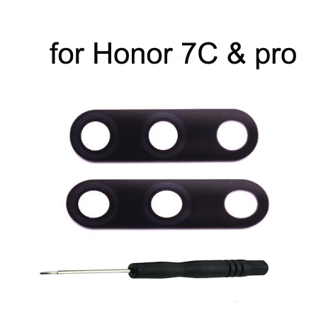 Pour Huawei Honor 7C Pro téléphone boîtier d'origine arrière caméra verre lentille couverture pour HUAWEI 7C Pro + outils