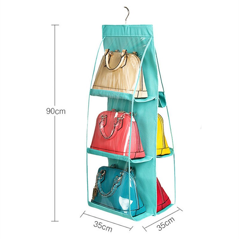 6 Pocket Handtas Opslag Opknoping Zakken Duurzaam Deur Mode Backbag Opbergtas Hoge Home Benodigdheden Kast Rek Hangers