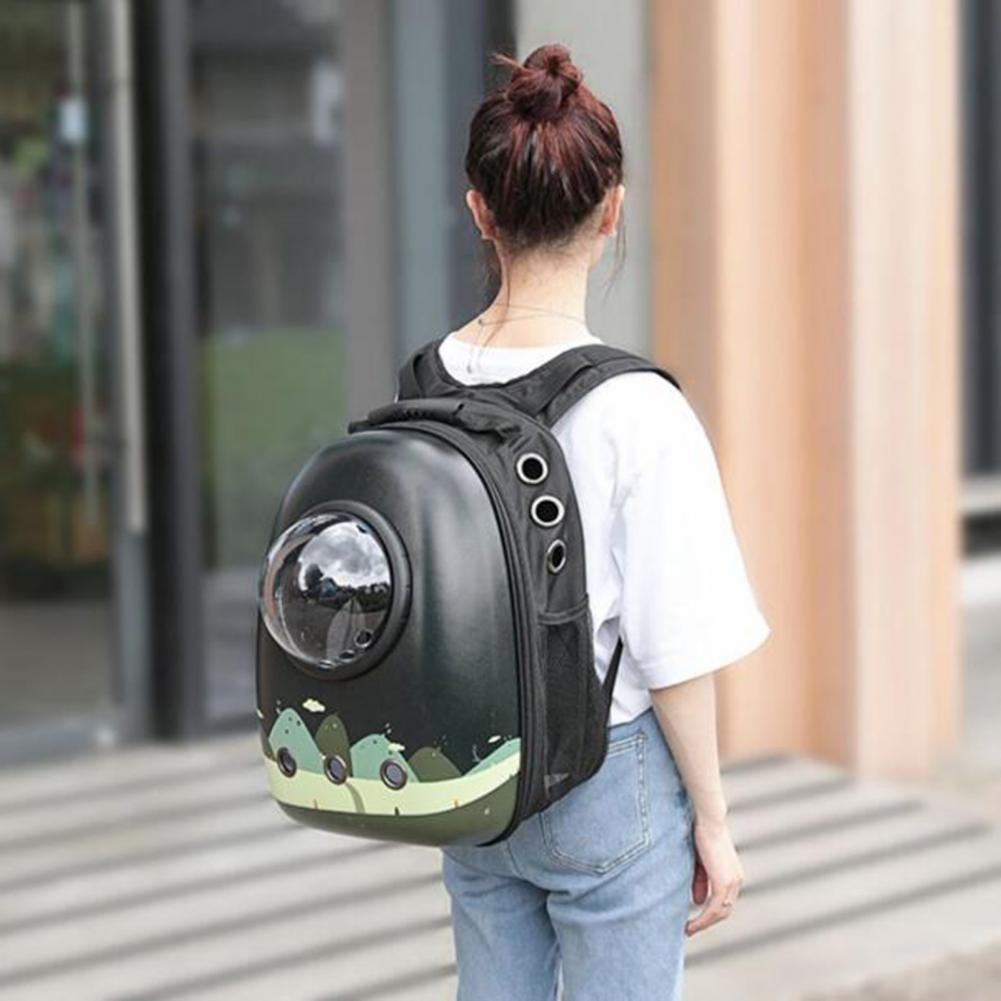 Portable Cat Backpack With Vents Double Zipper Pet Carrier Backpack Oxford Cloth Dogs Carrier Cat Carrier Bag Pet Backpack