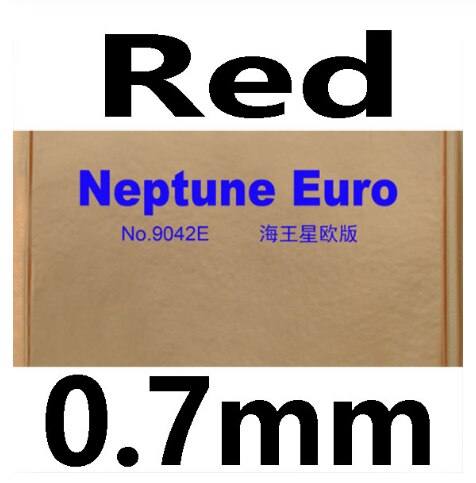 Goma de tenis de mesa GALAXY YINHE Neptune Euro, sin esponja OX, topsheet/Goma de ping pong con esponja en raqueta de tenis de mesa: RED 0.7MM