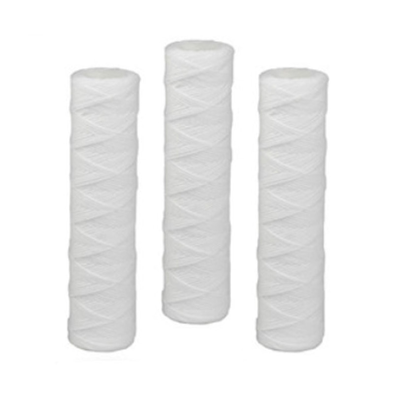 4Pcs/Set PP Wound String Spun Sediment Whole House Water Filter Replacement Cartridge 10 inch Remove Silt Sand Rust 5uM