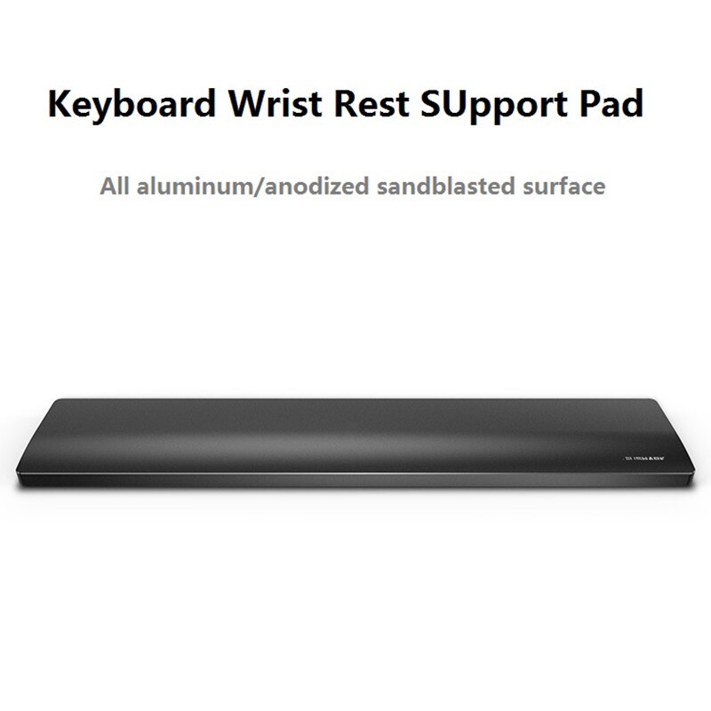 JIUSHARK 87 klawiszy aluminium ergonomiczna klawiatura mechaniczna podkładka strąk nadgarstek poduszka Podkładka dla biura, gry komputerowe, czarny