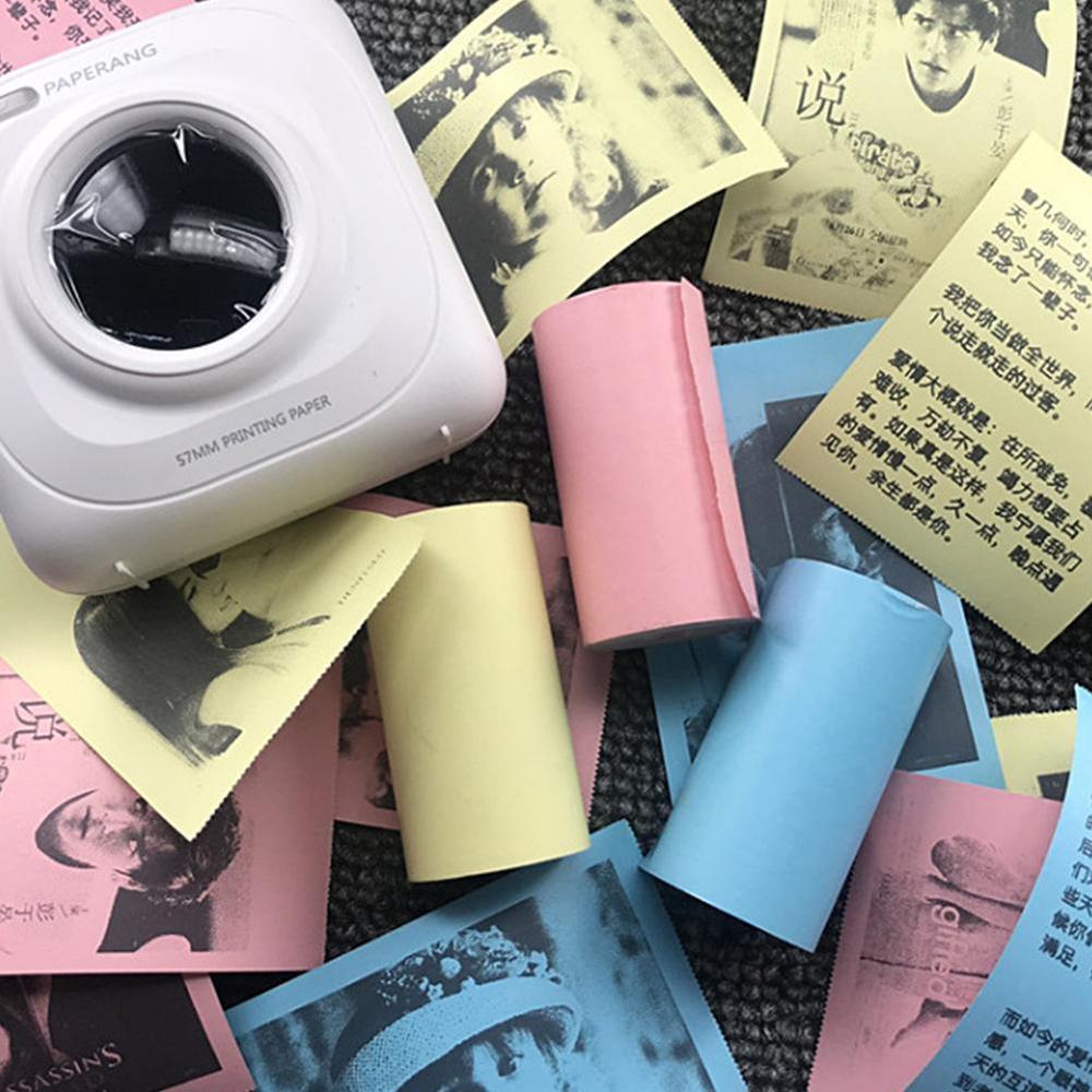 Printerpapir printbar klistermærke papirrulle direkte peripage 57mm*30mm termopapir papir farverigt  a1 h 8
